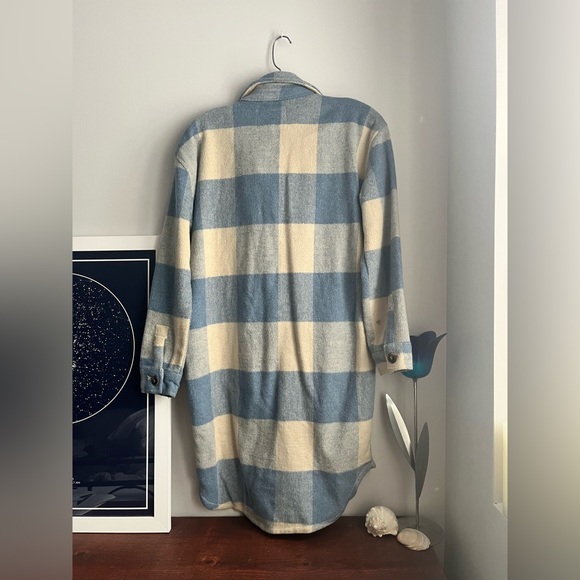 Long Plaid Shacket - Picture 2 of 3